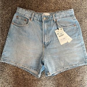 Zara Short Retro Denim Womens Size 8